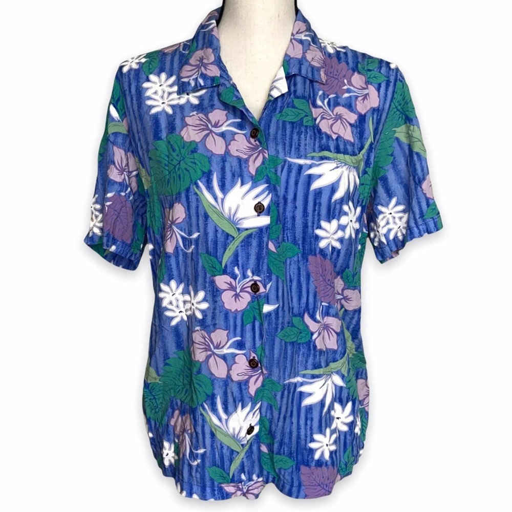 Hawaiian/ tropical print shirt large